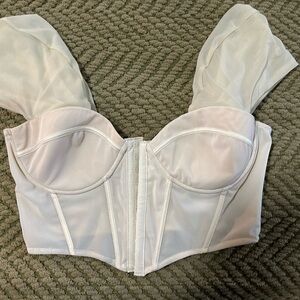 Oh Polly! Cream bustier top